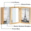 JCJMY 4x6 Double Picture Frame Hinged Folding Vertical Stand on
