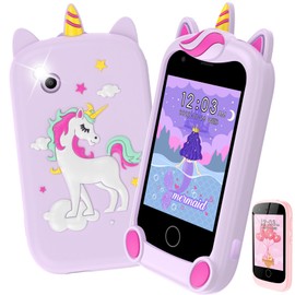 BJLBOJEY Smartphone para niños, teléfono de Juguete para niños con Doble cámara, Pantalla táctil, Llamada SOS, Juegos y música, Regalo de cumpleaños de Navidad para niñas 3-15 años (Rosa)