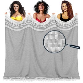 Yongoes Oversized Turkish Beach Towel Blanket Cotton Giant XL Sandproof Towels Huge Linen XXL Extra Large Big Throw Quilt Blankets for Adults Cloud Travel Camping Glamping Accessories Essentials