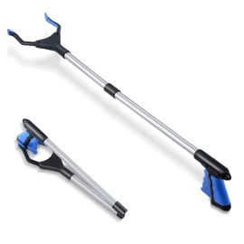 Litter Pickers for Children, Foldable 26” Lightweight Grabber Stick, Helping Hand Grabber for Disabled, Heavy Duty Picker Upper Grabber for Elderly (26" Blue)