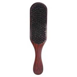UPIQNG Hog Bristle Hair Brush Beechwood Mustache Brush Wooden Hair Styling Brush Handle Wave Hair Brush for Men Thick Coarse Hair