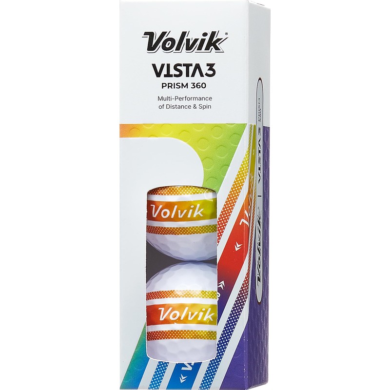 Volvik 2024 New Vista 3 Prisim Dozen (12 Balls), Premium
