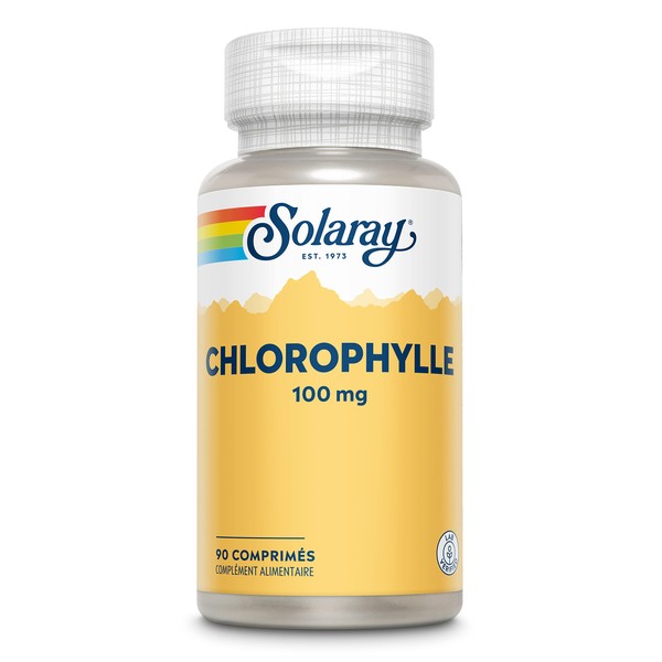 Solaray Chlorophyll 100mg | Detox Your Body | 1 Bottle of 90 Tablets