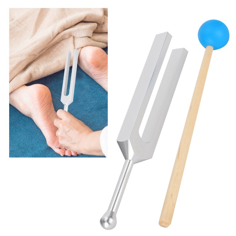 528HZ Aluminum Alloy Tuning Fork Wood Hammer Sound Healing Therapy