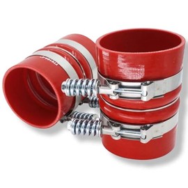 Silicone Charge Air Cooler Intercooler Kit 4" x 6" With Spring Clamps 4 Inch - 1 Pair