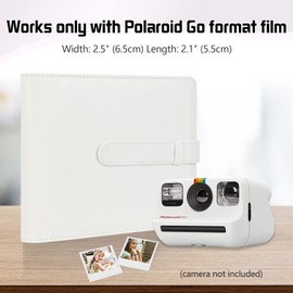 Ruibytree Álbum de Libros de 256 Bolsillos para cámara Polaroid GO Everything Box y película instantánea, álbum de películas Polaroid Go (Blanco)