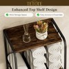 TETOTE 4-Tier Towel Rack, M-Shaped Detachable Dividers Towel Shelf with