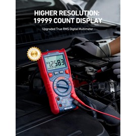 AstroAI Digital Multimeter Tester TRMS 20000 Counts with Higher Resolution Auto-Ranging Voltmeter; Accurately Measures Voltage Current Resistance Diodes Continuity Duty-Cycle Capacitance Temperature