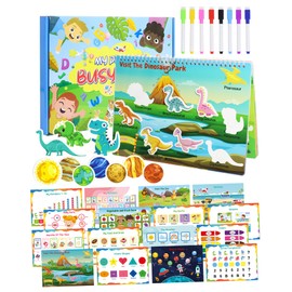 AGOGOLIFE 31 Themes Busy Book for Toddlers Ages 3 and Up - Pre K Preschool Learning Activities Montessori Book - Autism Sensory - Kindergarten Educational Toys for 3 Year Old, Ages 3-4 4-8 5-7