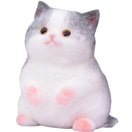 Mwmoeen Large Squishy Cat, Handmade Cat Taba Squishy for Stress Relief, Cute Soft Cat Fidget Toy for Adults