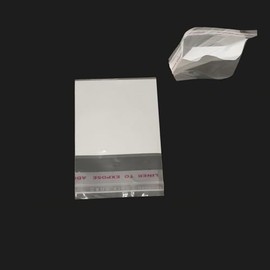 Aumni Crafts BOPP Cellophane Self Adhesive Pouches (200 PCs) 3.5x4.5 Inch White With 2 Sides Multipurpose Packing Bags Covers