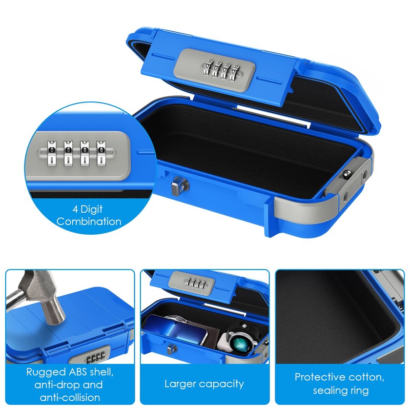 AMIR Portable Safe Box, Combination Security Case LockBox with Code,