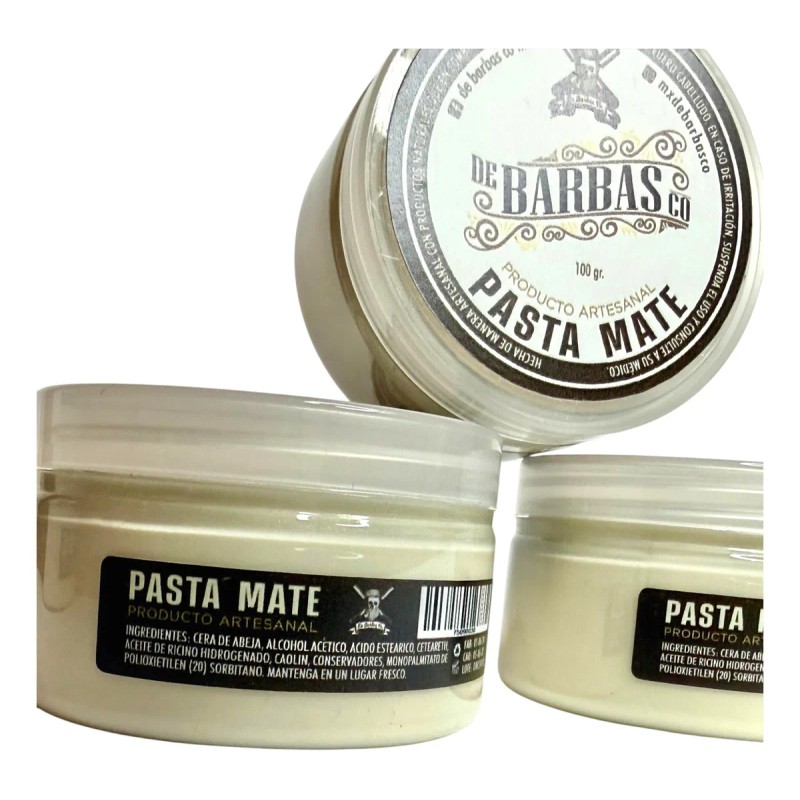 Pomada Cera Cabello De Barbas Pasta Mate Original Sin Brillo