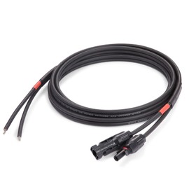 Valemo Solar Cable 20 Feet 2x12 AWG Twin Wire Solar Extension Cable, Copper Strand with Female and Male Connectors on Single end, Solar Panel Cable Wire & Adaptor for Home, Shop and RV Solar Panels