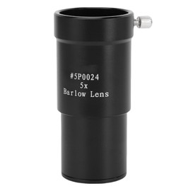 Generic Barlow Lens 5X, 1.25 Inch Telescope Accessory, Multi Layer HD Coating Optical Glass, Fully Multi Coated Broadband Barlow Lens for Astronomy, Astrophotography