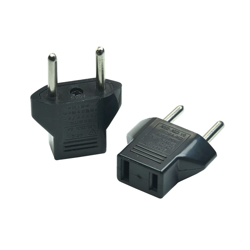 8 PCS American USA to European Outlet Plug Adapter
