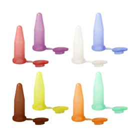 Bio Plas 4039 Polypropylene 1.5mL G-Tube Snap Cap Microcentrifuge Tube, Autoclavable, Assorted Colors (Pack of 500)