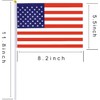 12Pcs American USA Flag on Sticks, 5.5x8 inch Hand Held