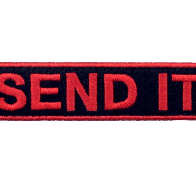 Send It Embroidered Patch Tactical Morale Applique Fastener Hook &