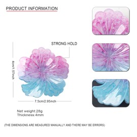 6Pcs Flower Claw Clips Nonslip Hair Clips Hawaiian Flower Clips Strong Hold Big Hair Claw Clips for Thick and Thin Hair for Women Medium Thick Hair Hair Claw Accessories