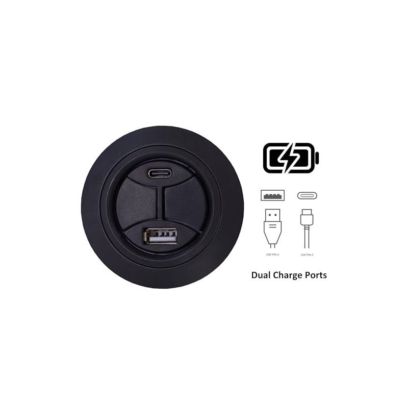 CD008 - Interruptor de repuesto reclinable con enchufe de 2