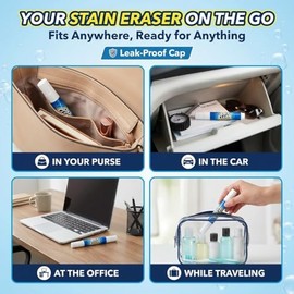 OxiClean On The Go - Bolígrafo quitamanchas para ropa y tela, barra de eliminación instantánea de manchas, paquete de 3
