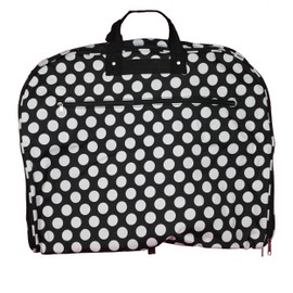 World Traveler 40-Inch Hanging Garment Bag - Black White Dot II