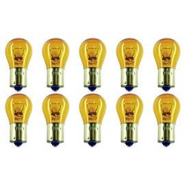 CEC Industries #1295NA (Amber) Bulbs, 12.5 V, 37.5 W, BA15s Base, S-8 shape (Box of 10)