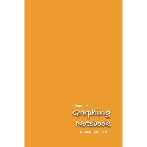 Genius Pro Grid Line Graphing Notebook - Orange: 6 x