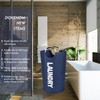 DOKEHOM 90L Large Laundry Basket, Collapsible Laundry Bag, Freestanding Tall