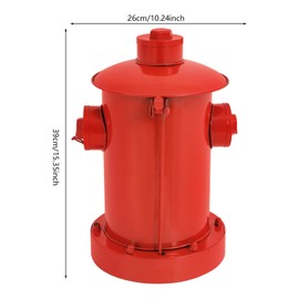 WUSILILU 0.66 Gal Retro Step-On Fire Hydrant Trash Can,Metal Pedal Trash Can,Indoor Outdoor Waste Bin for Kitchens, Bedrooms, Offices, Craft Rooms, Cafes (Red)