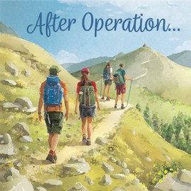 Hunts England - Walking After Operation Card For Him, Her - Milo's Gallery - Walkers Get Well Card - Feel Better Soon Speedy Recovery Card For Hiking Fans - For Boys, Girls, Men, Women
