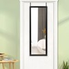 MIRUO Over The Door Wall Mirror, 43" x 18", Black,