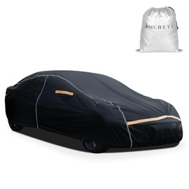 WMCHEYI Car Cover Waterproof All Weather, 6 Layers Car Covers for Automobiles, Full Exterior Cover with Zipper, Outdoor Car Cover Sun UV Rain Snow Wind Protection, Fit for 196"(196*74*59 inch)Sedan