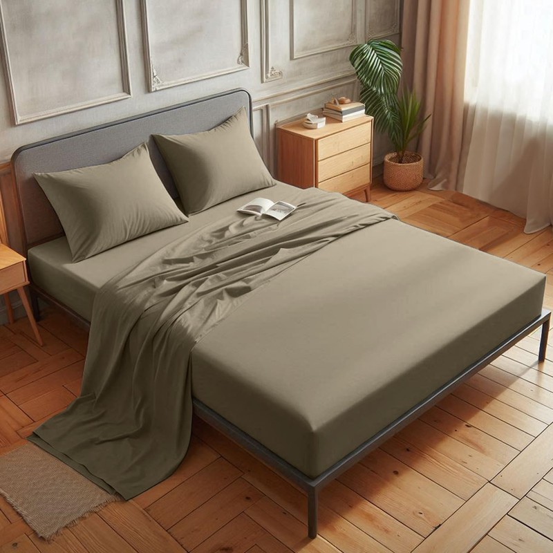 Aspire Homeware King Size Fitted Sheets - 25 cm Deep