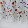 yurlisa KFL027 Sheer Embroidery Pastoral Style Cafe Curtain Kitchen Curtain