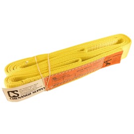DD Sling. Multiple Lengths! (100% USA Made), 1-PLY, 2 Wide Nylon Lifting Sling. 3,200lbs Vertical, 2,500lbs Choker, 6,400lbs Basket, Eye & Eye, Heavy Duty (900 webbing) (2 ')