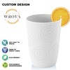 Wrova Wheat Straw Water Cups 16oz with Etched Pattern -