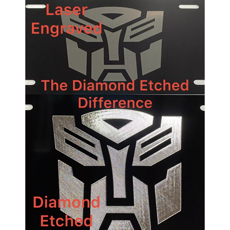 Diamond Etched Products Engraved Eat Beef Car Tag Diamond Etched