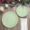 Tableclothsfactory 10 Pack | 10" Glossy Sage Green Round Plastic