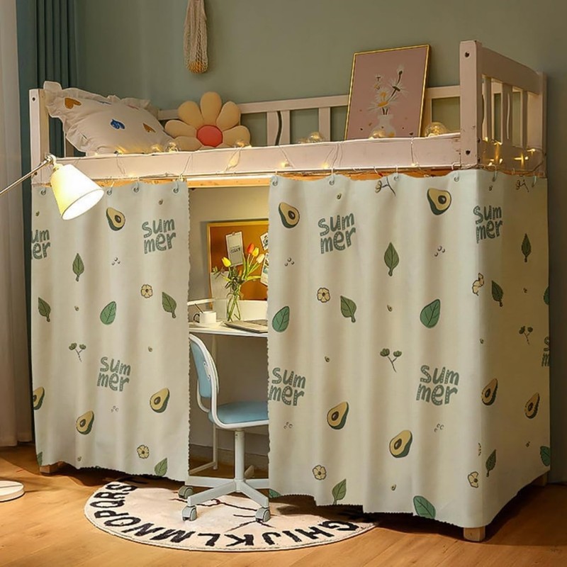 ITODA Students Bunk Bed Curtain Bottom Canopy Bed Curtains Dustproof