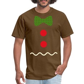 Spreadshirt Gingerbread Man Costume Men's T-Shirt, S, Brown