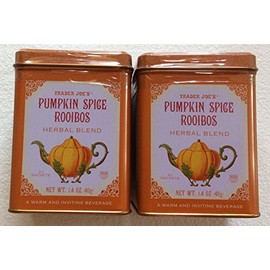 Trader Joe's Pumpkin Spice Rooibos Herbal Blend Beverage - 20 Sachets (Pack of 2 for a Total of 40 Sachets)