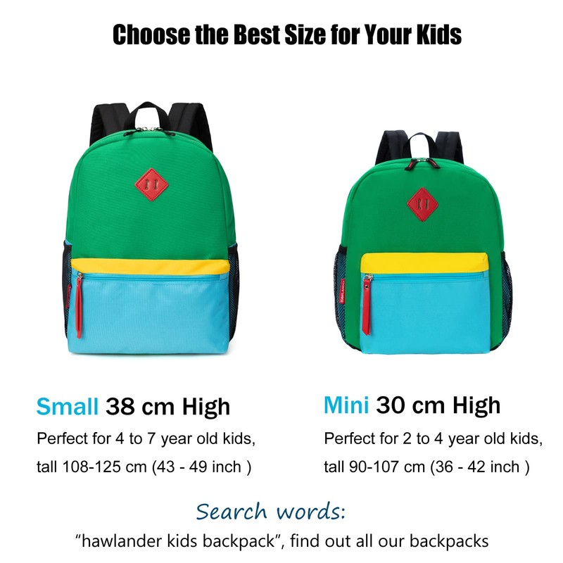 HawLander Little Kids Backpack, Toddler School Bag for Boys Aged