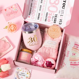 30th Birthday Gifts for Women,Happy 30th Birthday Gift Ideas Box for Her,Unique Turning 30 Year Old Birthday Gifts Self Care Package Relaxation Spa Bath basket for Female,Sister Friends Wife Aunt
