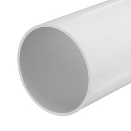 MECCANIXITY 6.3 Inch PVC Rigid Tube Round Pipe Tubing Hardware Tubing 147.6mm ID 160mm OD 20cm/8" Length White High Impact for Water Pipe, Crafts