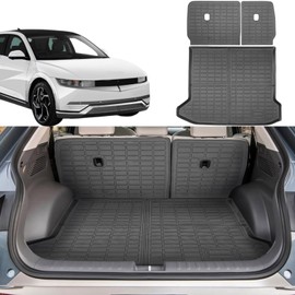 Liizoo Cargo Liner Backrest Mat Fits for Hyundai Ioniq 5 2022-2024 2025 Cargo Mat Liner All Weather TPE Protector Back Seat Cover Accessories