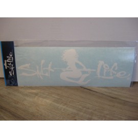 Salt Life Decal - 12" Medium Surface Mount Sticker - Mermaid - White SAD975