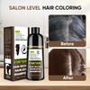 Farndu Dark Brown Hair Dye Shampoo for Women Men, 3
