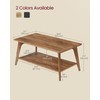 VASAGLE Coffee Table, 2-Tier Living Room Table with Storage, Center